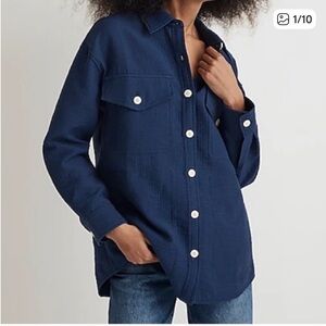 Madewell blue Oversized Shirt